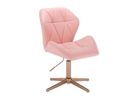 Židle MILANO MAX na zlatém kříži - světle růžová