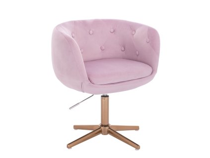 Židle MONTANA VELUR na zlatém kříži - levandule