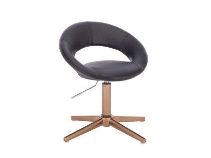 Židle NAPOLI na zlatém kříži - černá