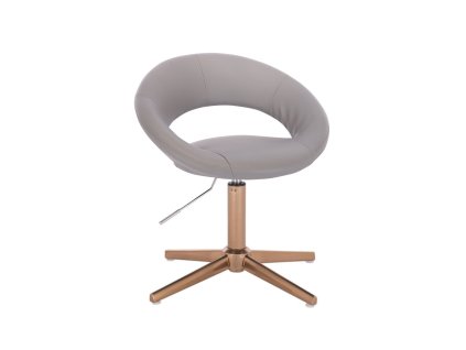 Židle NAPOLI na zlatém kříži - šedá