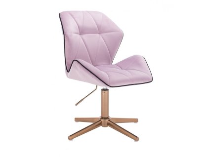 Židle MILANO MAX VELUR na zlatém kříži - levandule