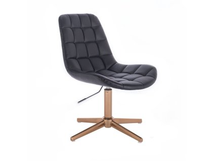 Židle PARIS na zlatém kříži - černá