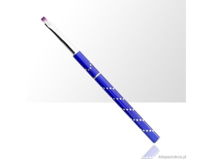 Štětec na modeláž gelových nehtů č. 4 modrý