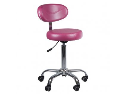 Židle BERN na stříbrné podstavě s kolečky - vřesová