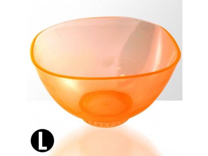 Silikonová miska na řasy - oranžová, vel. L