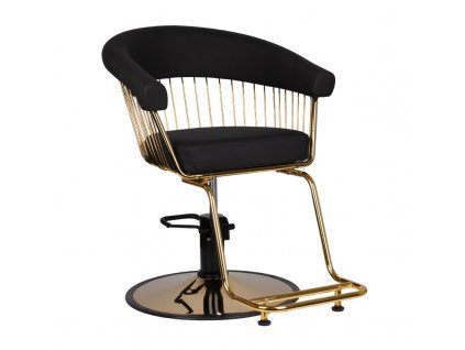 GABBIANO Kadeřnické křeslo LILLE - zlato-černé