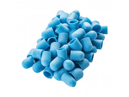 Brusné kloboučky modré 13 mm/150 MED CAP, 20 ks