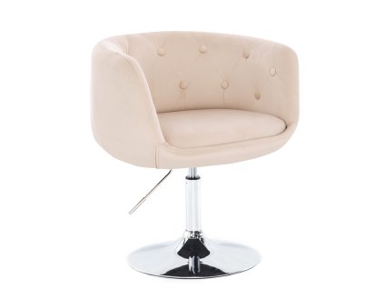Židle MONTANA VELUR na stříbrném talíři - krémová