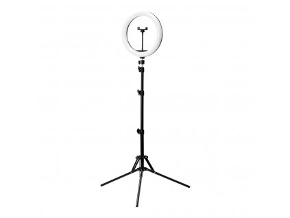GLOW Kruhová lampa RING 13" RBG bsc 10 W se stativem - černá