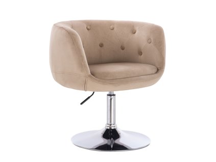 Židle MONTANA VELUR na stříbrném talíři - latte