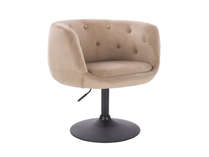 Židle MONTANA VELUR na černém talíři - latte