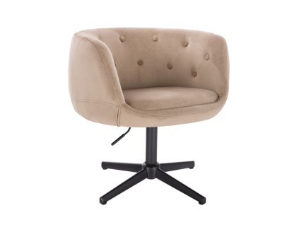 Židle MONTANA VELUR na černém kříži - latte