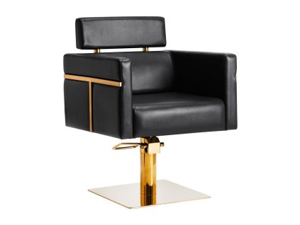 Kadeřnické křeslo TOLEDO - černo zlaté