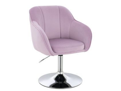 Židle AVOLA VELUR na stříbrném talíři - levandule