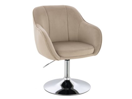 Židle AVOLA VELUR na stříbrném talíři - latte