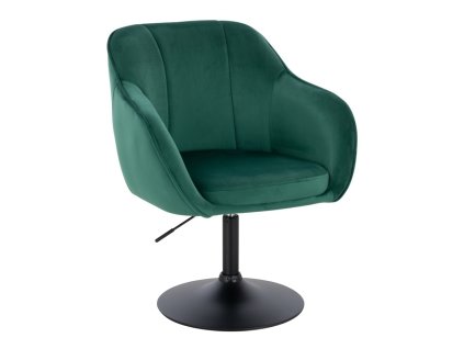 Židle AVOLA VELUR na černém talíři - zelená