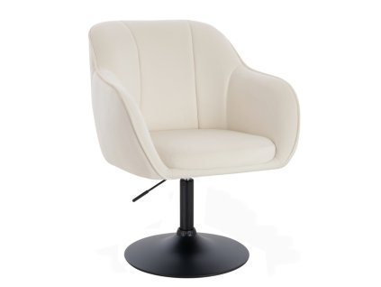 Židle AVOLA VELUR na černém talíři - bílá