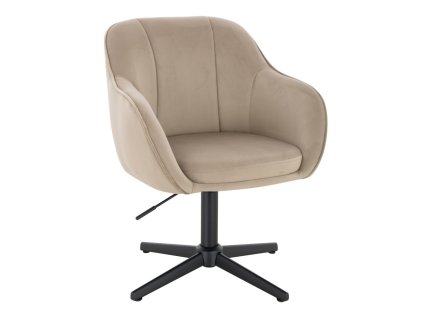 Židle AVOLA VELUR na černém kříži - latte