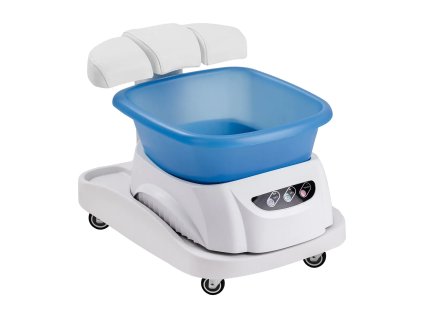 Pedikérská masážní vanička s vozíkem - bílý vozík