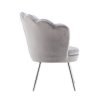 Křeslo FREY VELUR se stříbrnými nohami - světle šedé