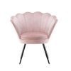 Křeslo FREY VELUR s černými nohami - světle růžové