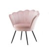 Křeslo FREY VELUR s černými nohami - světle růžové