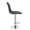 Barová židle SAMSON na stříbrném talíři - černá