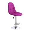 Barová židle SAMSON VELUR na stříbrném talíři - fuchsie