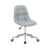 Židle SAMSON na stříbrné podstavě s kolečky - šedá