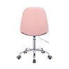 Židle SAMSON na stříbrné podstavě s kolečky - světle růžová