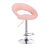 Barová židle NAPOLI na stříbrném talíři - světle růžová