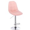 Barová židle SAMSON na stříbrném talíři - světle růžová