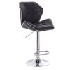 Barová židle MILANO MAX na stříbrném talíři - černá