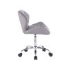 Židle MILANO na stříbrné podstavě s kolečky - šedá