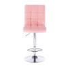 Barová židle TOLEDO na stříbrném talíři - světle růžová