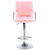 Barová židle VERONA na stříbrném talíři - světle růžová