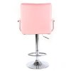 Barová židle VERONA na stříbrném talíři - světle růžová