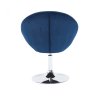 Křeslo VERA VELUR na stříbrném talíři - modré