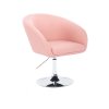 Židle VENICE na stříbrném talíři - světle růžová