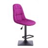 Barová židle SAMSON VELUR na černé podstavě - fuchsie