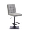 Barová židle TOLEDO VELUR na černé podstavě - světle šedá