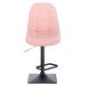 Barová židle SAMSON na černé podstavě - světle růžová