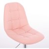 Barová židle SAMSON na černé podstavě - světle růžová