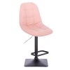 Barová židle SAMSON na černé podstavě - světle růžová