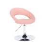 Židle NAPOLI na stříbrném talíři  - světle růžová