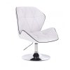 Židle MILANO MAX na stříbrném talíři - bílá