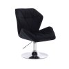Židle MILANO MAX VELUR na stříbrném talíři - černá