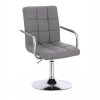 Židle VERONA na stříbrném talíři - šedá