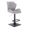 Barová židle MILANO MAX na černé podstavě - šedá