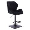 Barová židle MILANO MAX VELUR na černé podstavě - černá